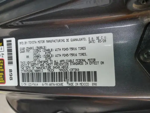 2020 TOYOTA TACOMA ACCESS CAB  