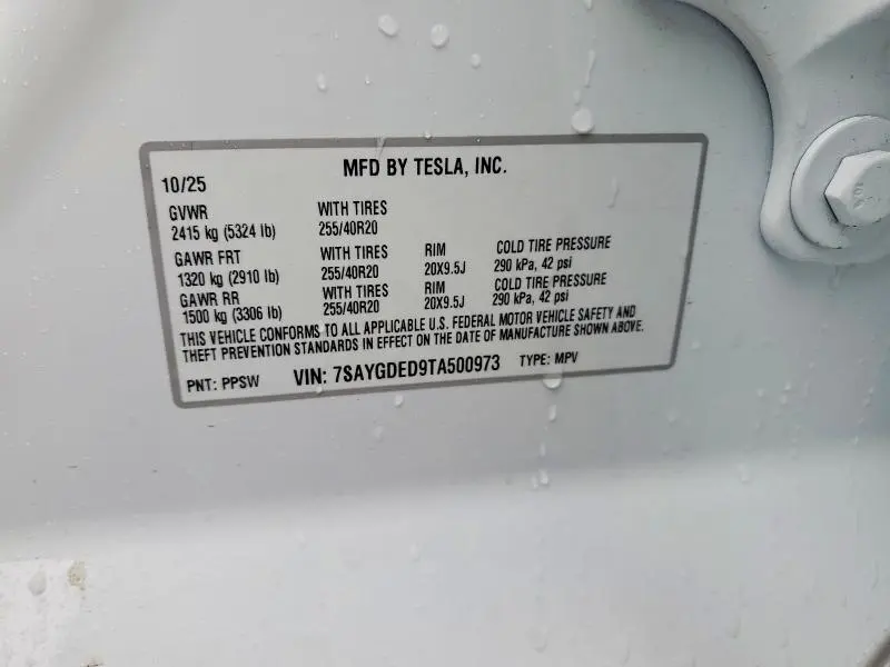 2026 TESLA MODEL Y   