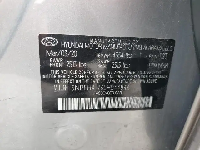 2020 HYUNDAI SONATA LIMITED  
