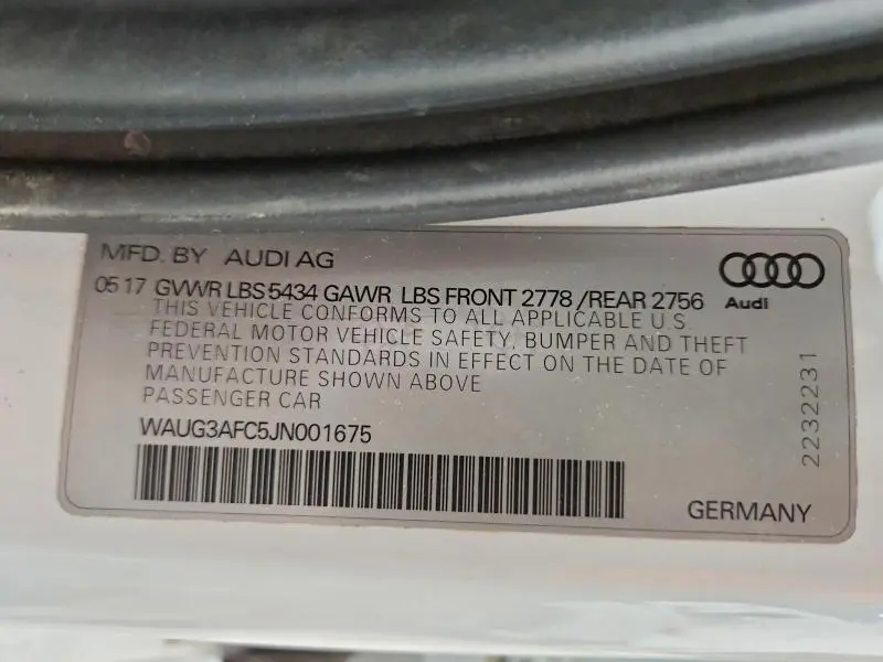 2018 AUDI A6 PREMIUM PLUS  