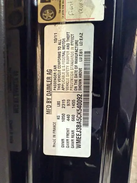 2012 SMART FORTWO PURE  
