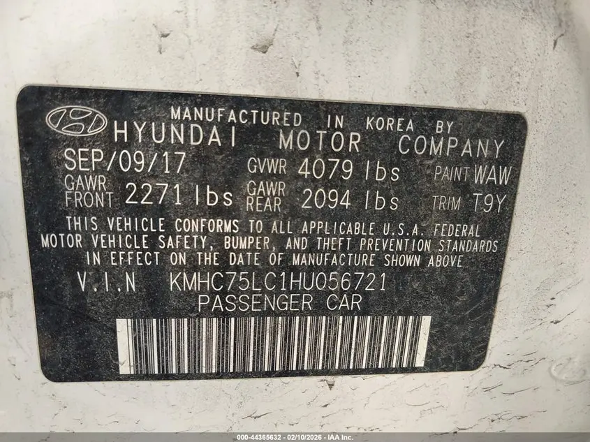 2017 HYUNDAI IONIQ HYBRID SEL