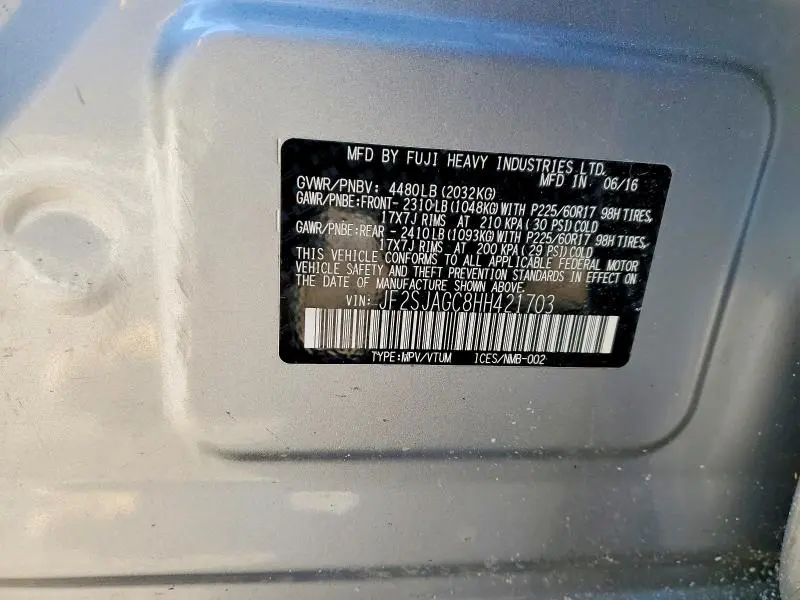 2017 SUBARU FORESTER 2.5I PREMIUM  