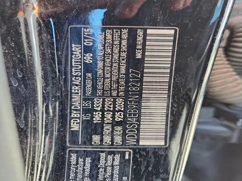 2015 MERCEDES-BENZ CLA 250  