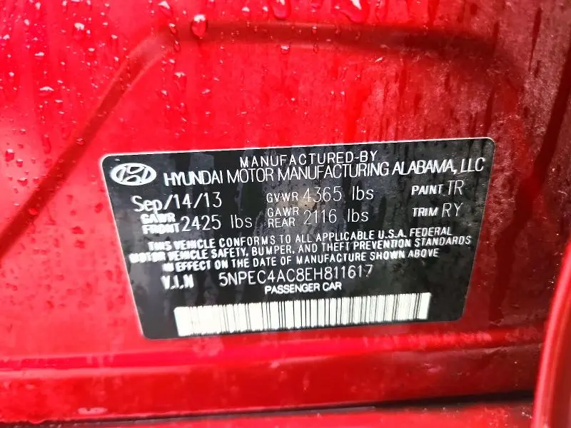 2014 HYUNDAI SONATA SE  