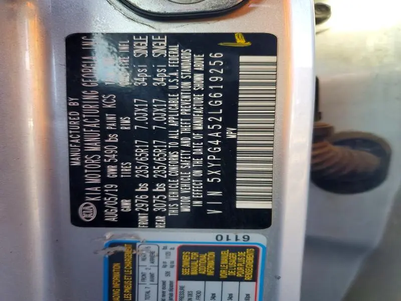 2020 KIA SORENTO LX V6  