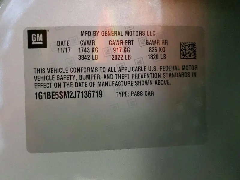 2018 CHEVROLET CRUZE LT  