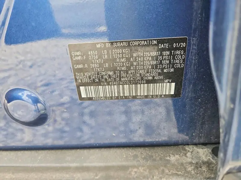 2020 SUBARU OUTBACK PREMIUM  