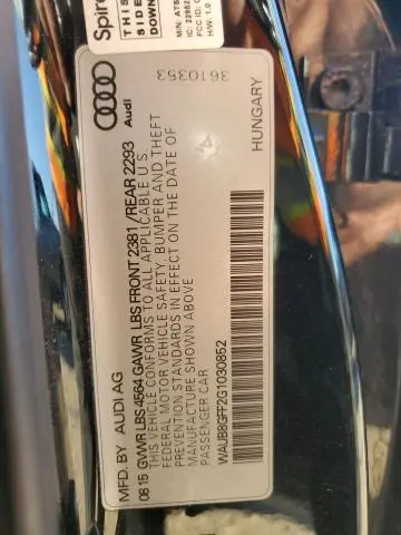 2016 AUDI A3 PREMIUM  