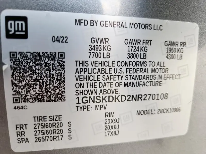 2022 CHEVROLET SUBURBAN K1500 Z71  