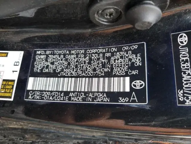 2010 TOYOTA SCION TC   