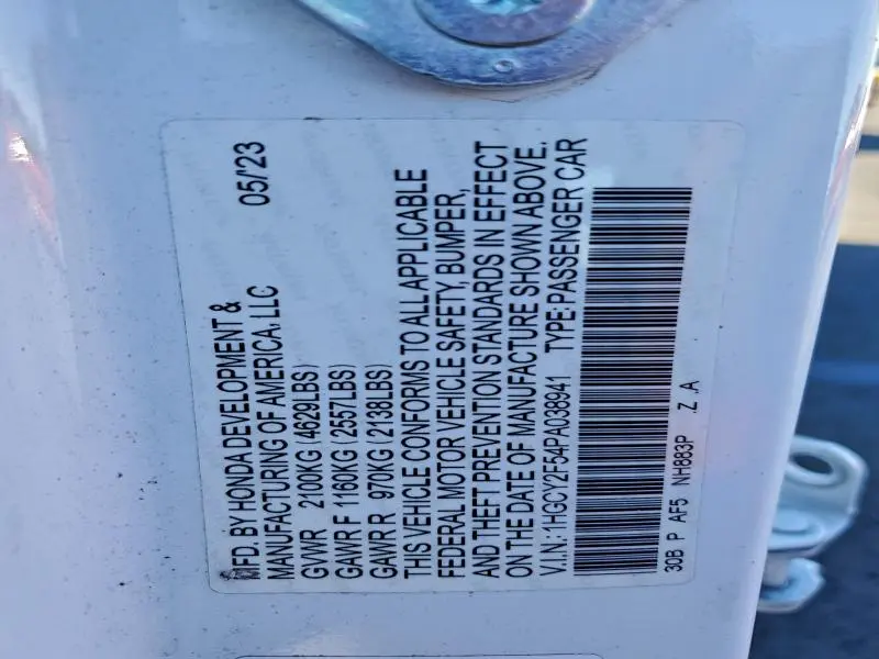 2023 HONDA ACCORD HYBRID SPORT  