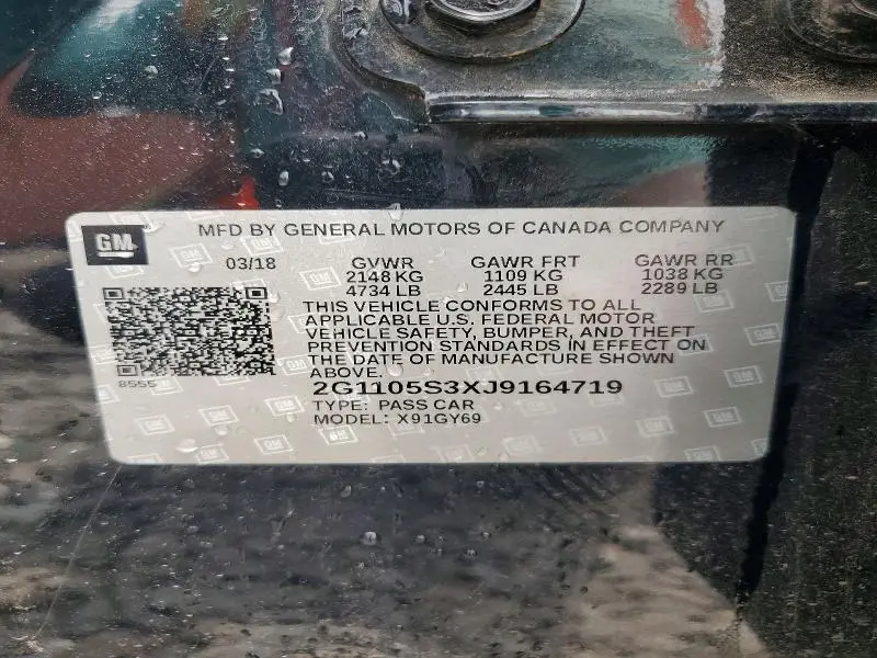 2018 CHEVROLET IMPALA LT  
