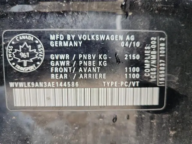 2010 VOLKSWAGEN PASSAT 2.0T  