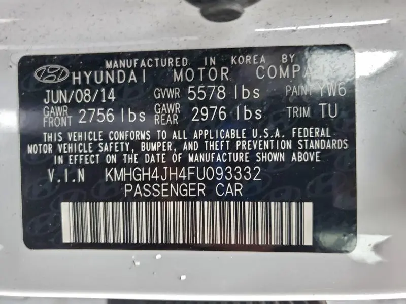 2015 HYUNDAI EQUUS SIGNATURE  