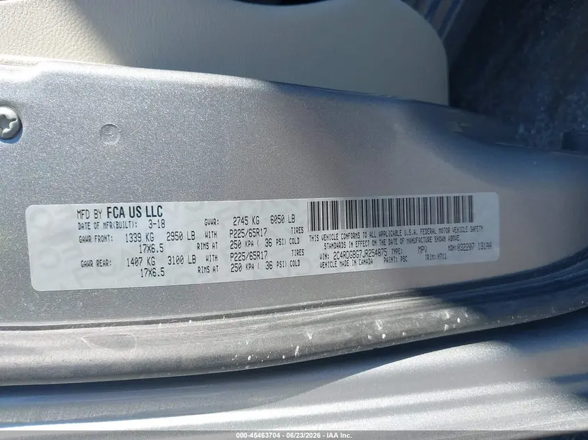 2018 DODGE GRAND CARAVAN SE