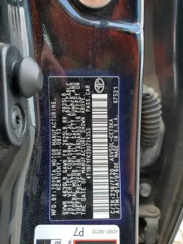 2013 TOYOTA CAMRY L