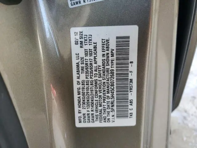 2012 HONDA ODYSSEY EX  