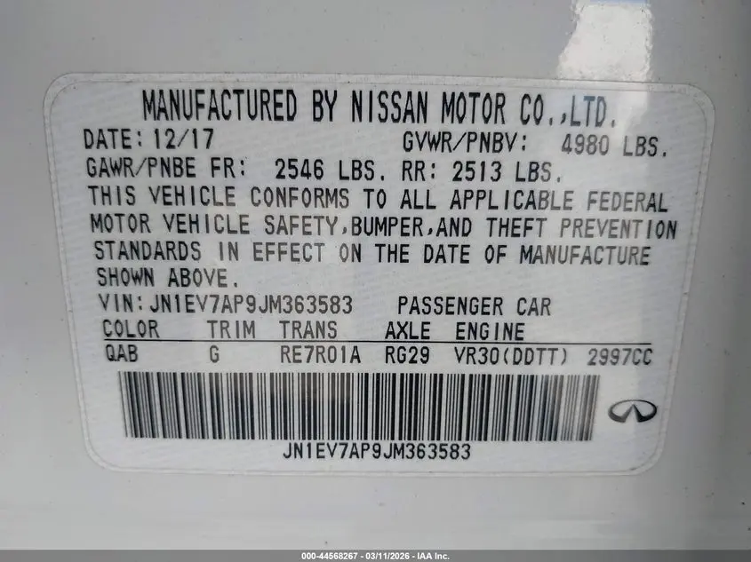 2018 INFINITI Q50 3.0T SPORT