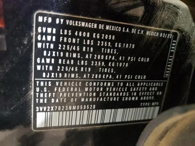 2022 VOLKSWAGEN TAOS SEL  