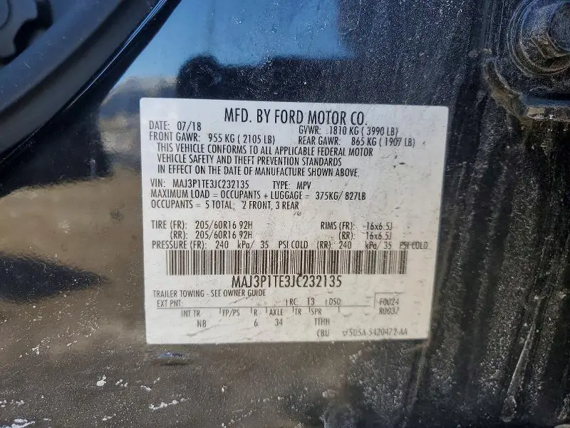 2018 FORD ECOSPORT SE  