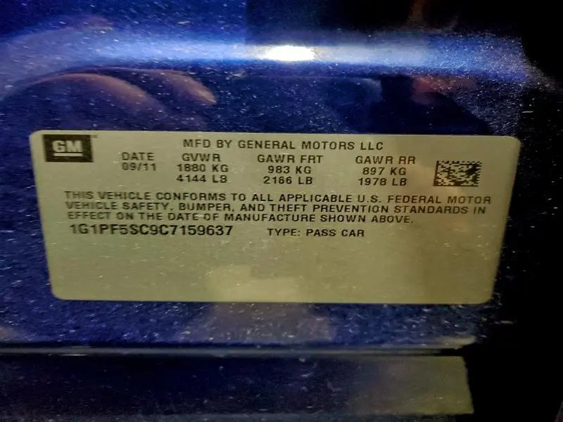 2012 CHEVROLET CRUZE LT  