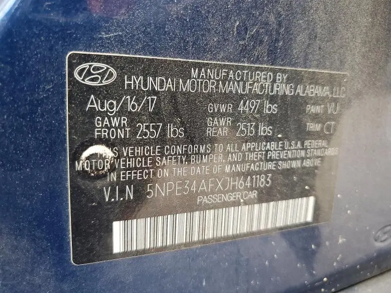 2018 HYUNDAI SONATA SPORT  