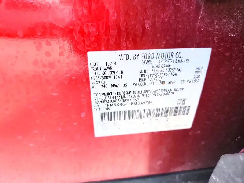 2015 FORD EXPLORER SPORT  