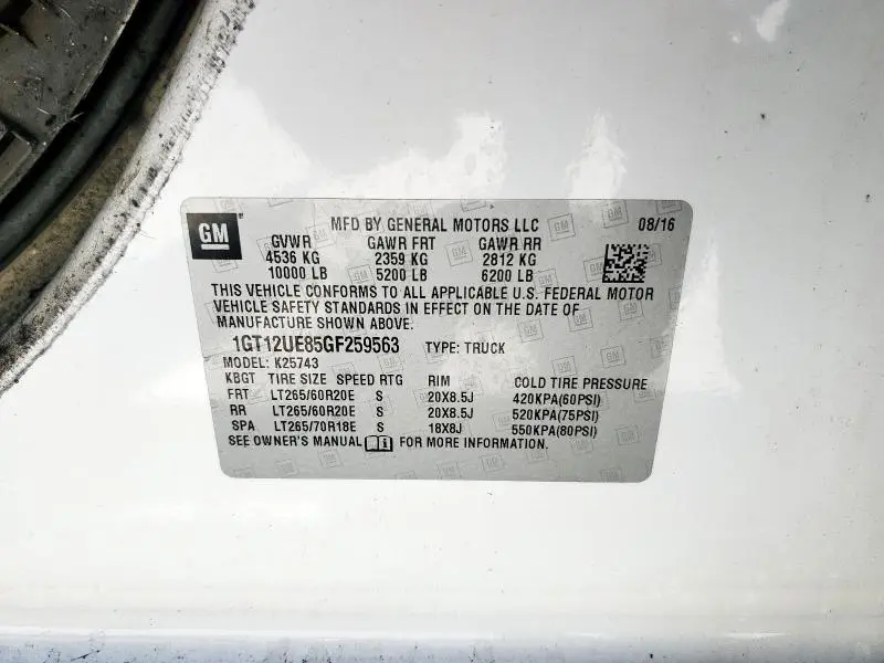 2016 GMC SIERRA K2500 DENALI  