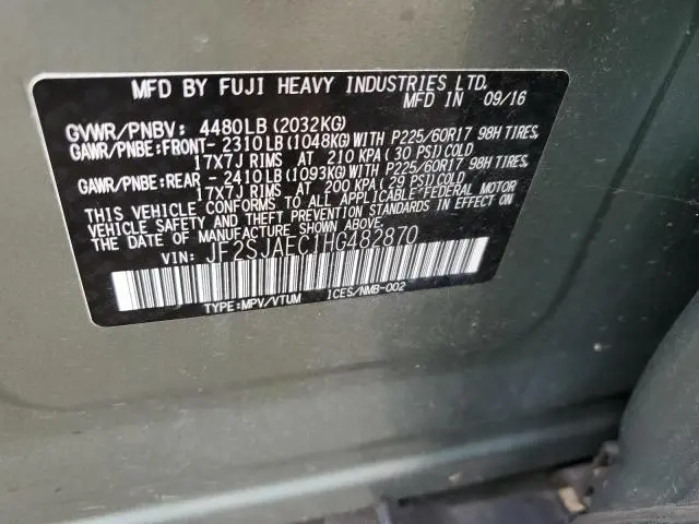 2017 SUBARU FORESTER 2.5I PREMIUM  