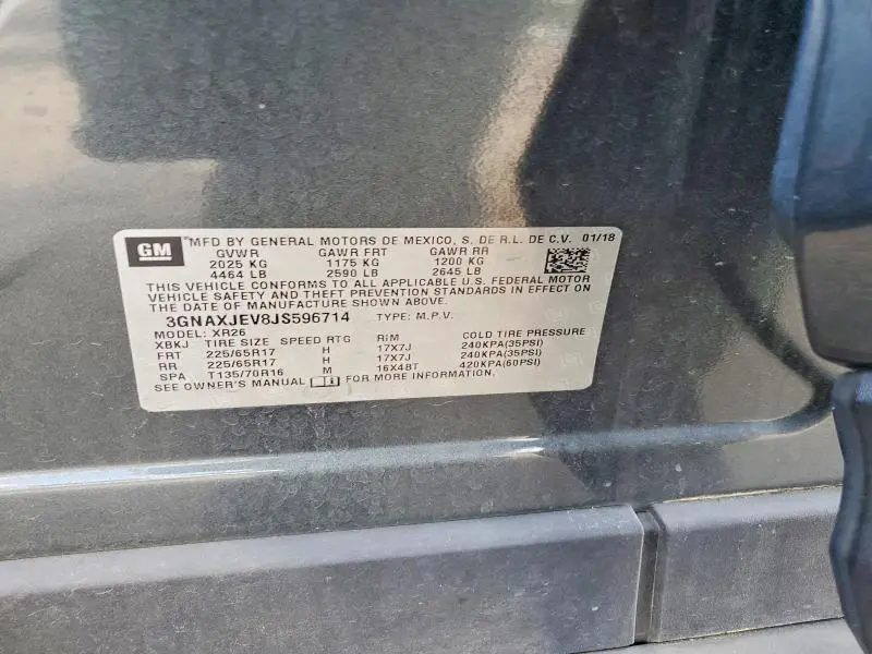 2018 CHEVROLET EQUINOX LT  