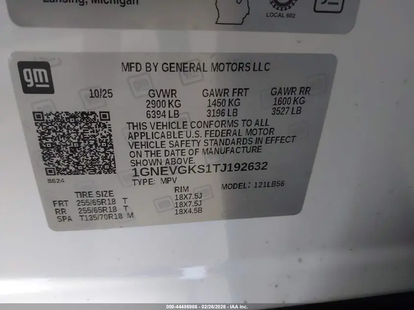 2026 CHEVROLET TRAVERSE AWD LT