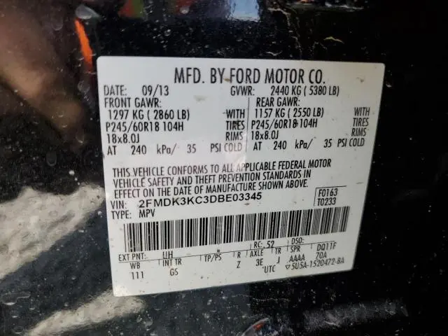2013 FORD EDGE LIMITED  