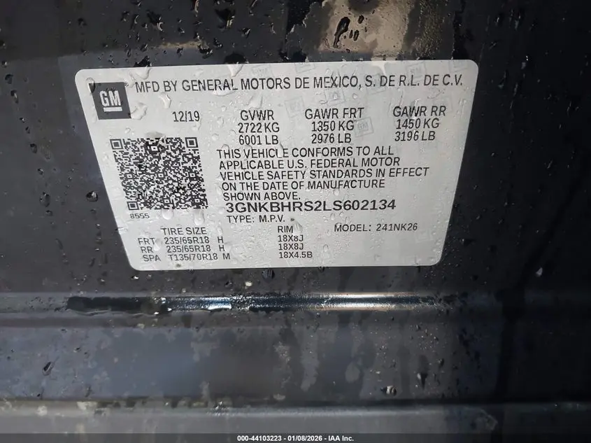 2020 CHEVROLET BLAZER AWD 2LT