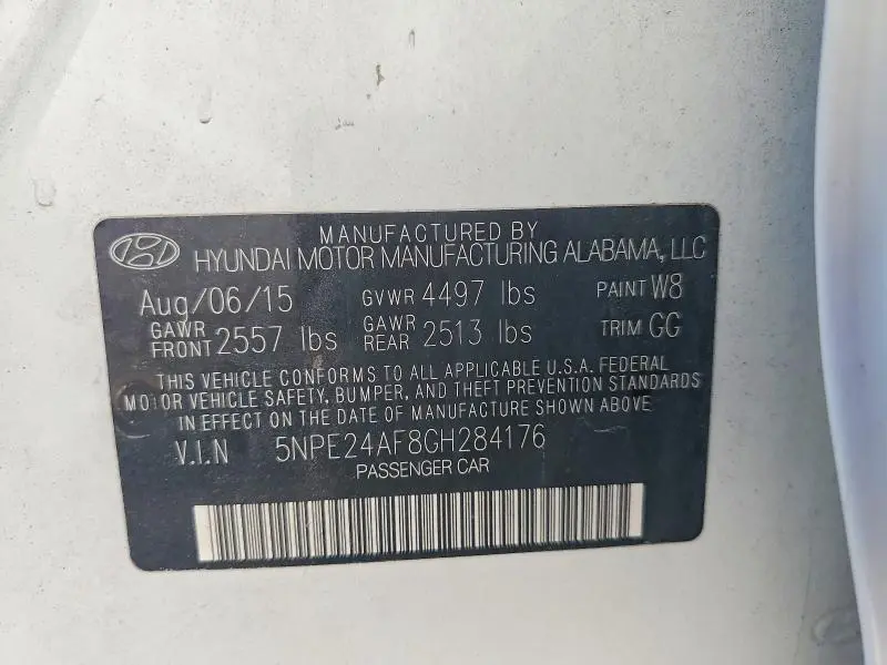 2016 HYUNDAI SONATA SE  