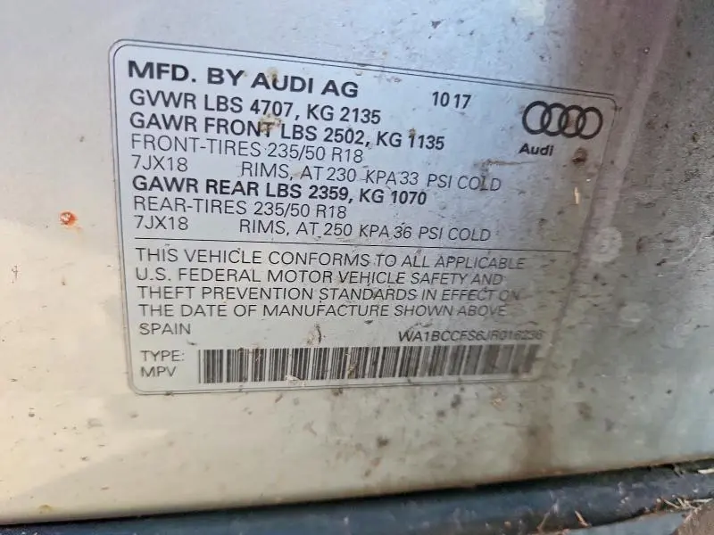 2018 AUDI Q3 PREMIUM  