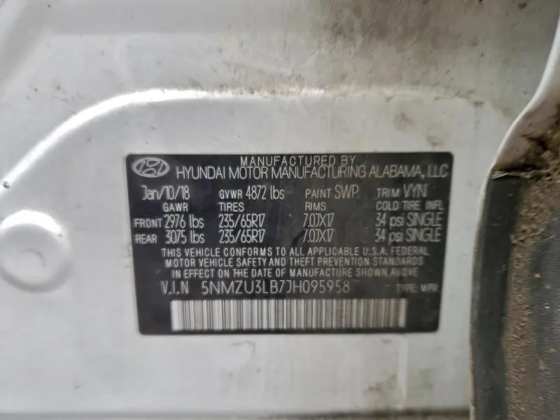 2018 HYUNDAI SANTA FE SPORT   