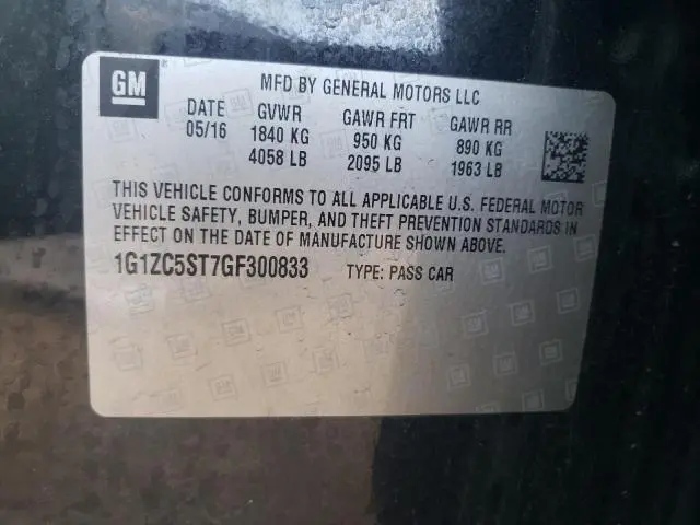 2016 CHEVROLET MALIBU LS  
