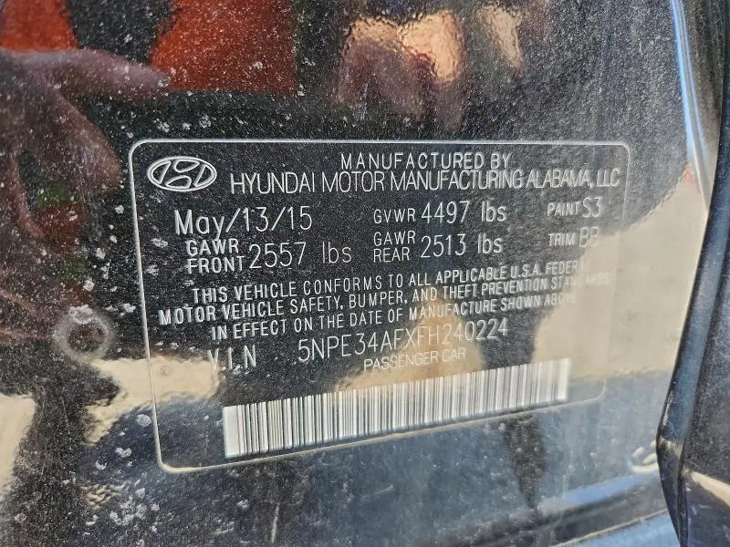 2015 HYUNDAI SONATA SPORT  