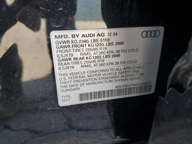 2025 AUDI Q3 PREMIUM S LINE 45  