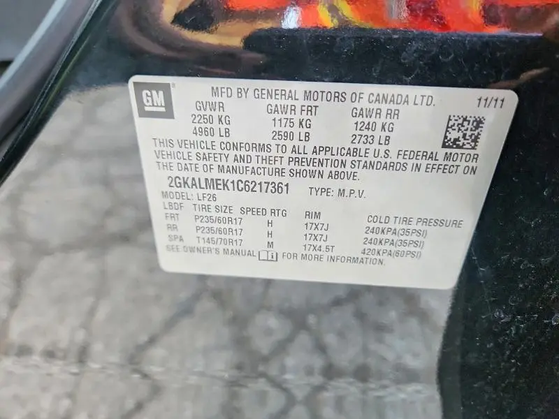 2012 GMC TERRAIN SLE  