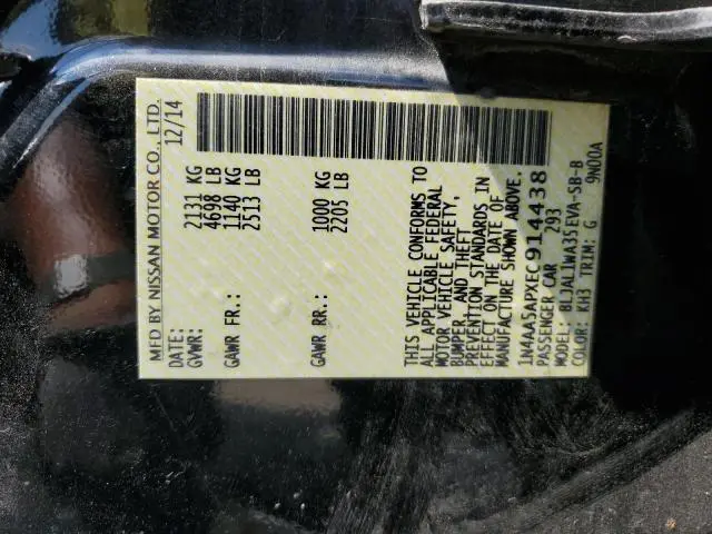 2014 NISSAN MAXIMA S  
