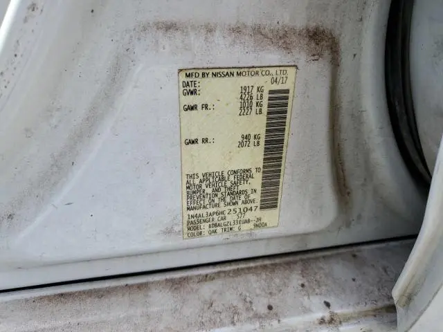 2017 NISSAN ALTIMA 2.5  