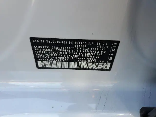 2018 VOLKSWAGEN GTI S/SE