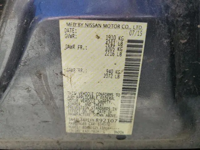 2015 NISSAN ALTIMA 2.5
