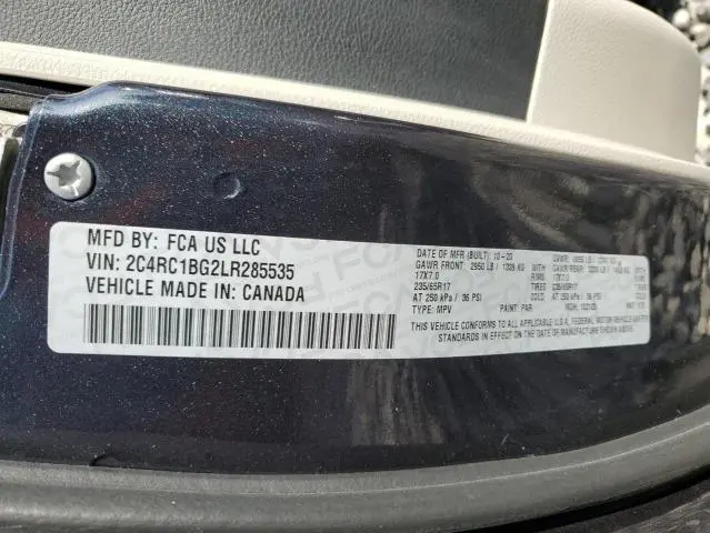 2020 CHRYSLER PACIFICA TOURING L  