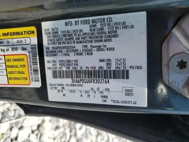 2015 FORD FUSION TITANIUM PHEV  