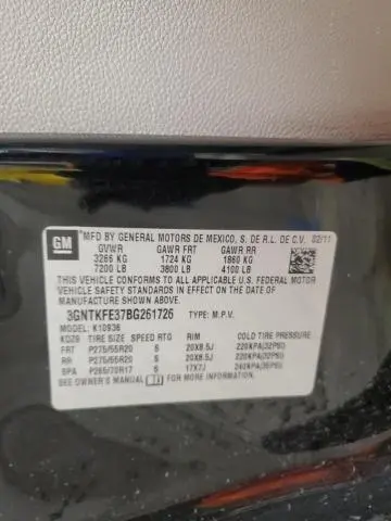 2011 CHEVROLET AVALANCHE LT  