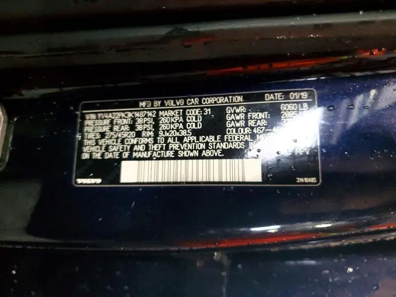 2019 VOLVO XC90 T6 MOMENTUM  