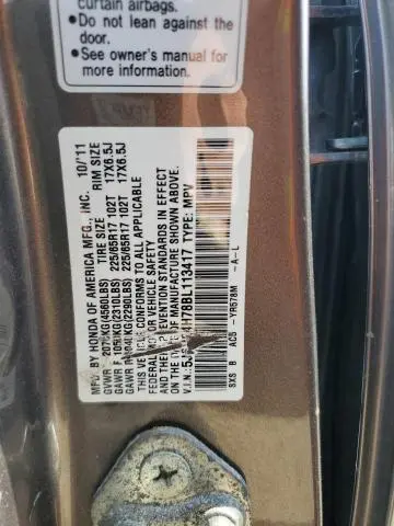 2011 HONDA CR-V EXL  